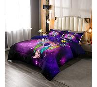 Juego de cama de atrapasueños para niñas y niños y niños, galaxia, bohemio, atrapasueños, edredón de plumas hippie indio, edredón de cielo estrellado, tamaño King, 3 piezas