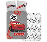 Juego de cama de bebé o Junior Disney Cars, funda nórdica reversible de 100 x 135 cm + funda de almohada de 40 x 60 cm, 100 % algodón
