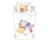 Juego de cama de bebé Winnie the Pooh - Funda nórdica reversible de 100 x 135 cm y funda de almohada de 40 x 60 cm, 100% algodón, certificado Öko-Tex Standard 100, diseño de Disney suave y colorido
