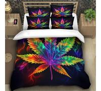 Juego De Cama De Botánica Funda De Edredón Estampado En 3D Microfibra con Cremallera Oculta Aplicable A Adolescentes Y Niños Super King（260x220cm）