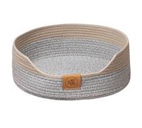 Juego de cama de gato, 19,69 x 19,69 x 5,91 in Dog Cushion, Warm Design, Cotton Rope for Indoor Pets, Calming Comfort, Washable Material, Donut Shape, Small Animals, Resting Spot