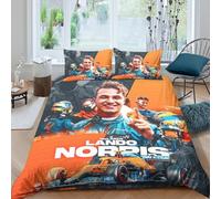 Juego De Cama De Lando Norris Estampado De, Funda Nórdica con Fundas De Almohada 3D para De, Edredón De Cama De Microfibra para Adultos, Niños Y Niñas King(220x240cm)