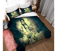 Juego De Cama De Michael Jackson, Funda Nórdica, Juego De Cama, Edredón Y Fundas De Almohada De Microfibra Aficionados Impresos ((220x 240cm)-Cama de 150/160,Estilo 05)