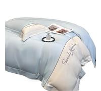 Juego de Cama de Seda Juego de Cuatro Piezas Seda Hielo, sábanas Suaves y sedosas for Dormir Desnudo, sensación Verano, for(Color B,2.0m Sheet 4pcs)