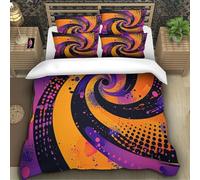 Juego De Cama De vértigo Funda De Edredón Estampado En 3D Microfibra con 2 Fundas De Almohada Aplicable A para Adultos Y Niños Single（140x200cm）