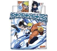 Juego de cama doble Naruto Fight, 2 personas, funda nórdica reversible de 240 x 220 cm y 2 fundas de almohada de 65 x 65 cm, polialgodón