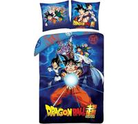 Juego de cama Dragon Ball Super - 140 x 200 cm con funda de almohada Dragon Ball Z 63 x 63 cm