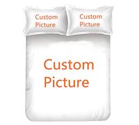 Juego de Cama Funda Nórdica Personalizada con Foto, Funda Nórdica y Funda de Almohada Personalizadas Personales Familia, Amistad, Cumpleaños, Aniversario Custom Photo (220 x 240 cm)