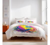 Juego de Cama Fundas nordicas Cama Colores Ilustración Grafiti Voleibol Funda nórdica Estampada Ultrasuave Reversible 135 x 200 cm Fundas nórdicas Juego de Cama