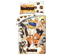 Juego de cama Haikyu Volley to the Top - Funda nórdica de 140 x 200 cm con funda de almohada de 70 x 90 cm - 100% poliéster multicolor