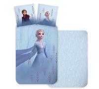 Juego de cama infantil de Frozen - 100 x 135 cm + 40 x 60 cm - 100% algodón - Elsa & Anna - Funda nórdica y funda de almohada - Diseño True to Myself