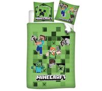 Juego de Cama - MINECRAFT - Creeper - 140x200 cm - 65x65 cm - Reversible