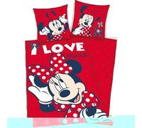 Juego de cama Minnie de microfibra - Funda nórdica Minnie 140 x 200 cm + funda de almohada de 63 x 63 cm (H)