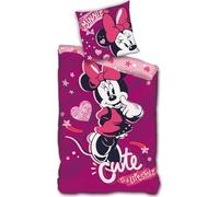 Juego de cama Minnie, funda nórdica reversible Minnie 140 x 200 cm, funda de almohada de 63 x 63 cm (juego de cama Minnie, 140 x 200 cm)