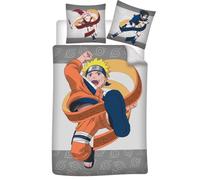 Juego de cama Naruto 100% algodón, funda nórdica de 140 x 200 cm para cama individual, con funda de almohada surtida, 65 x 65 cm