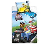 Juego de Cama Oficial Paw Patrol para Niños | Funda Nórdica 140x200 cm y Funda de Almohada 50x70 cm | 100% Algodón Suave y Transpirable | Ropa de Cama Individual Paw Patrol