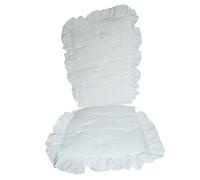 Juego de cama para bebé con ojales y cojín para silla mecedora, Blanco