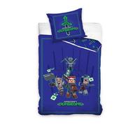 Juego de cama reversible Minecraft con diseño de Steve Zombie Creeper (135 x 200 cm + 80 x 80 cm)