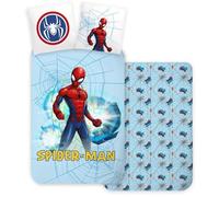 Juego de cama Spiderman reversible, funda nórdica de 140 x 200 cm + funda de almohada, 100% algodón