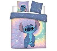 Juego de Cama Stitch Colors 100% Polialgodón, Funda Nórdica de 240 x 220 cm + 2 Funda de Almohada de 65 x 65 cm