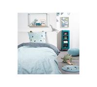 Juego de cama TODAY - funda nórdica 140x200 + 1 funda de almohada 63x63 - 1 persona - FUNNY2.2 - Azul