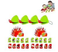 Juego de camaleón, Juego de Mesa de Lengua de Rana, Divertido Lagarto y máscara de Rana Juego con Lengua de Soplo, Juego de Fiesta multijugador (4pcs)