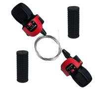Juego de cambio de engranajes para bicicleta genéricos - 1 par de bicicleta 21 Speed Twist Shifter Lever | No deslizable Handle Bar Grip | For E-Bikes Folding Commuting Training Touring Garage Kids