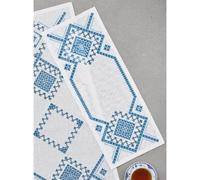 Juego de camino de mesa Permin Hardanger "Hardanger azul", modelo de conteo, 27x