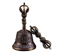 Juego de campana de meditación, Tibetano Campana, Aporta un elemento decorativo único a tu espacio cuando se muestra en una mesa, escritorio o estante.(Size:16cm)