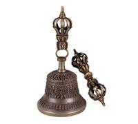 Juego de campana de meditación, Tibetano Campana, Juego de campanas de meditación budista tibetana, 100% hecho a mano, campana de latón for meditación, oración, Reiki, vigilia, concentración, curación