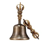 Juego de campana de meditación, Tibetano Campana, Pueden ser campanas de mano for misa, decoración del hogar, accesorios de altar, artículos rituales o incluso como campanas de cena for llevar a todos
