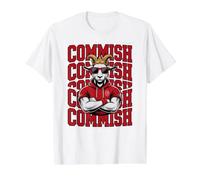 Juego de campeón de Cabra del Comité de Fútbol de Fantasía Silly On King Camiseta gráfica económica, Hombre, Blanco, S