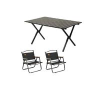 Juego de camping al aire libre, mesa plegable ligera y 6 sillas, perfecto para jardinería, pesca, festivales y actividades al aire libre