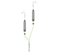 Juego de caña de agua salada | Juego de caña para pesca con perca - Cebos de doble gancho, atractor antigancho invertido para río, muelle, panfish exterior, trolls, perca y pesca marina