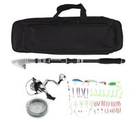 Juego de caña de Pescar GC1000 Rueda giratoria telescópica caña de Pescar Carrete Combos Kit Completo con Accesorios para Agua Salada Pesca de Agua Dulce Hombres Mujeres