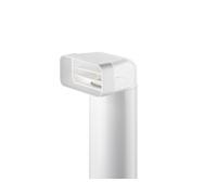 Juego De Canal Plano Flow 125, Tubo De Ventilación, Blanco