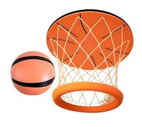 Juego de canasta de baloncesto para interiores - Juego deportivo para niños, minicanasta fácil de instalar, diseño plegable con pelota y red | Diversión interactiva para niñas, adolescentes, adultos