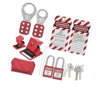 Juego de candado con etiqueta de advertencia para peligros en varios ajustes de trabajo, bloqueo de etiquetado, candado eléctrico para candados de espiga al aire libre, etiquetado de bloqueo