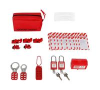 Juego de candado con etiqueta de advertencia para peligros en varios ajustes de trabajo, candado eléctrico para candados de espiga al aire libre