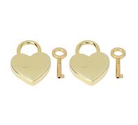 Juego de candados de Metal con cerradura de corazón Vintage, suministros para manualidades, paquete de 2 para diario, joyero, hogar (Clima)