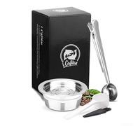 Juego de cápsulas de café reutilizables de acero inoxidable compatible con modelos A para modelos MODO MIO JOLIE y ESPRIA para café fino con aceite rico