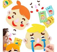 Juego De Caras Divertidas, Pegatinas Cara Emociones, Juego De Emociones Para Niños, Tablero De Actividades Con Pegatinas De Caras, Juego De Pegatinas Con Caras - Aprendizaje Socioemocional