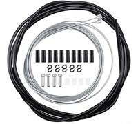 Juego de carcasa de cable de freno y cambio de bicicleta para bicicletas mecánicas de carretera y montaña, kit completo con cubierta exterior, manguera y extremos de cable, negro (juego de cables de