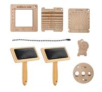 Juego De Cardadoras De Lana, Cepillos Cardadores Para Lana - Cardador De Lana Con Peine De Lana De 8 Piezas - Cepillo De Resistente Profesional Para Fieltro De Aguja, Lana, Mascota, Perro,