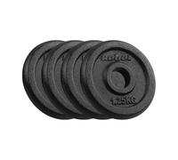 Juego de Carga de Hierro Fundido Rebel 4 x 1,25 kg Agujero 31 mm Placa Clásica RBA-2126