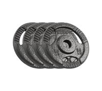 Juego de carga de hierro fundido Rebel 4 x 2,5 kg agujero 31 mm plato con asas RBA-2133