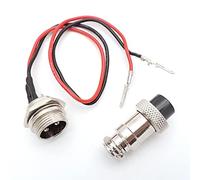 Juego de cargador de batería macho hembra conector de enchufe de 3 clavijas GX16 for patinete eléctrico, bicicleta de afeitar, 3 pines, 2 cables importante