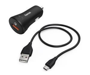 Juego de cargador de coche Hama Cargador Micro USB 3A QC3.0