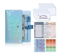 Juego De Carpetas De Presupuesto Cuaderno De Brillante Con Sobres De Efectivo Hojas De Presupuesto Etiquetas Adhesivas Para Planificador De Ahorro De Dinero Rastreador De Finanzas Personales