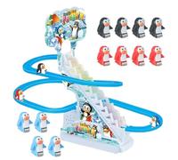 Juego De Carreras De Pingüinos, Juguete De Escaleras | Lindos Pingüinos Subiendo Escaleras - Divertido Juguete Musical De Montaña Rusa Para Niños Y Niñas A partir de 3 Años